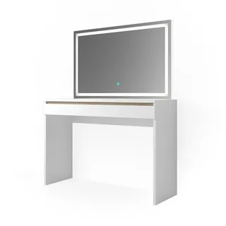 Vicco Schminktisch Emma Weiß Sonoma LED-Spiegel