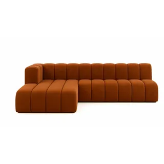 kaiser möbel Eckcouch Velours 295 cm 3-Sitzer Braun
