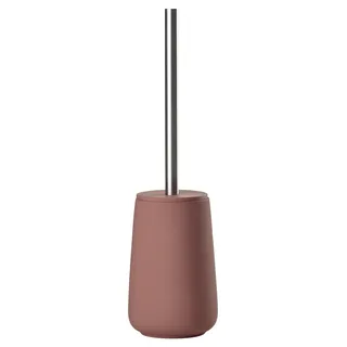 Zone Denmark Nova Toilettenbürste, Klobürste aus Porzellan und Edelstahl, WC Bürste mit Bürstenhalter, Soft-Touch-Beschichtung, Durchm. 10,3 cm, Höhe 37 cm, Peach Red (Rot)
