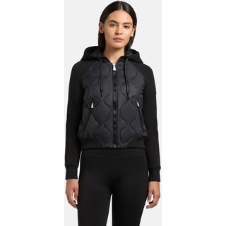 Funktionsjacke KHUJO "Funktionsjacke Malaya", Damen, Gr. M, schwarz, Obermaterial: 100% Nylon NY.  Obermaterial: Futter: 100% Nylon NY. 100% Polyester PES., lässig geschnitten, Rundhals, Ärmel ohne Ärmelschlitz Rippbündchen, Jacken Funktionsjacke, Gesteppte Bomberjacke für den Übergang