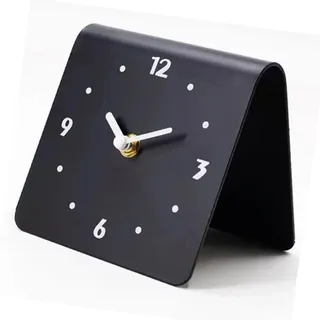 NOENNULL Nachttischuhr, Geräuschlos, Schreibtischuhr, Tischuhr, Schlicht, Modern, Leises Uhrwerk, Metall-Schreibtischuhr, Ornament Schlafzimmer, Nachttisch, Wohnzimmer, Zuhause