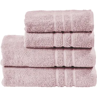 Handtuch Set DONE. "Daily Uni", rosa (altrosa), 4 Stk., 2 Handtücher (50x100cm), 2 Duschtücher (70x140cm), Walkfrottier, Walkfrottier, Obermaterial: 100% Baumwolle, Handtücher, Handtuch Set, saugfähiges Walkfrottier, in verschiedenen Set Varianten erhältlich