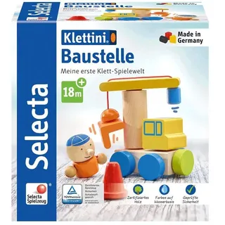 Selecta 62075 Baustelle, Klett-Stapelspielzeug, 8 Teile,