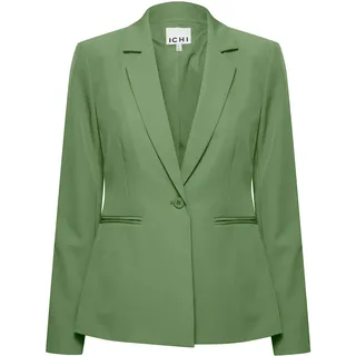 ICHI IHLEXI BL Damen Blazer Kurzblazer Jacke Ein-Knopf-Blazer mit Stretch und Reverskragen, Größe:38, Farbe:Willow Bough (180119)