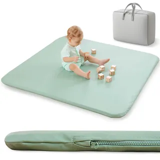 Spielmatte Baby 120x120x3cm, –Extra Dicke & Abdichtung & super weiche Bodenmatte aus veganem Leder schafft einen sicheren Spielbereich für die Kleinen – Krabbeldecke Baby, Kinderteppich
