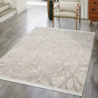 Carpet City »CLASICO 9150« rechteckig 11 mm Höhe Läufer, Kurzflor, Hochtief-Muster, Boho, Fransen, Wohnzimmer,