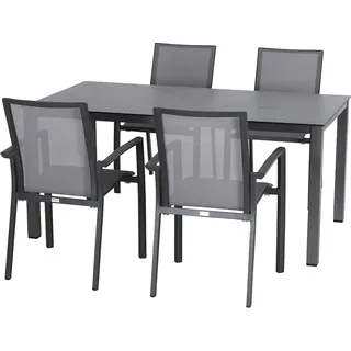 Siena Garden Dining-Set Velia 5-teilig 4 x Sessel 1 x Lofttisch