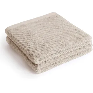 herzbach home Spa Handtuchset 50 x 100 cm sandgrau 2 St.