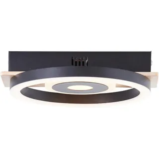 Brilliant Maureen 12 Leuchtmittel schwarz/hellbraun Holz, Metall, Kunststoff 22x5,5 cm