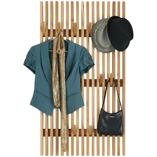 Linea Natura Garderobenpaneel , Eichefarben , Holz , Eiche , massiv , 66x120x5.5 cm , Aufhängemöglichkeit , Garderobe, Garderoben-Sets & Garderoben-Serien, Garderoben-Serien