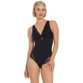 MAGIC Bodyfashion Stringbody leichter Shape-Effekt, elegant, mit Spitze, schwarz