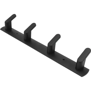 Simple Space Aluminium-Reihenhaken zur Wandmontage für Küche, Bad, Kleiderschrank, Schwarz