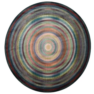 THEKO Teppich »Gabiro 001« rund 10 mm Höhe gewebt, ideal im Wohnzimmer & Schlafzimmer, bunt