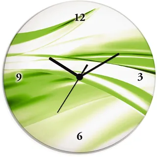 Artland Wanduhr »Abstrakte Welle« wahlweise mit Quarz- oder Funkuhrwerk, lautlos ohne Tickgeräusche, grün
