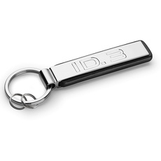 Volkswagen 000087010CAYPN Schlüsselanhänger mit ID.3 Schriftzug, Keychain, Schlüsselring Chrom 100x45x3