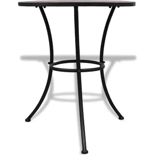 vidaXL Bistrotisch Terrakotta-Rot 60 cm Mosaik - Braun