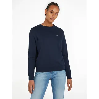 Tommy Jeans Sweatshirt »TJW REG S FLAG CREW«, mit Tommy Jeans Logo-Flag auf der Brust, blau