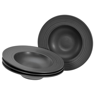 CreaTable Lava Stone Teller Set aus Steinzeug, spülmaschinen- und mikrowellengeeignet, Made in Portugal