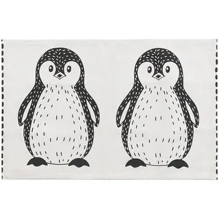 Beliani Kinderteppich Hajdarabad 90/60 cm , Weiß , Textil , Grafikmuster , Rechteckig , 60x90 cm , Teppiche und Böden, Teppiche, Kinderteppiche