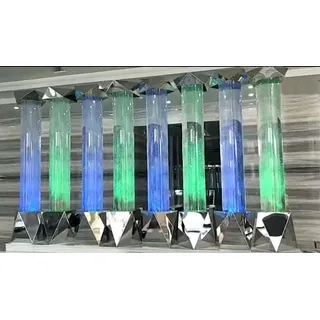 Wasser Säule xxl 50x300cm big Wasserwand Säulen Wand Trennwand Led Beleuchtet - Transparent