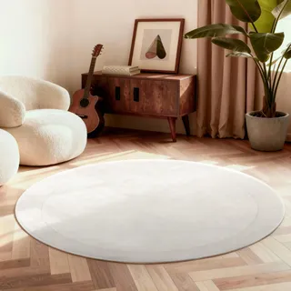 Villeroy & Boch »Wollteppich Kari« rund 17 mm Höhe Handgewebt, Wolle, Bordüre, Einfarbig, Läufer, Wohnzimmer, Organisch