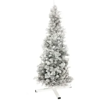 EUROPALMS Tannenbaum Futura, Silber-metallic, 180cm | Inklusive Ständer