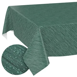 ANRO Wachstuchtischdecke Grün Rechteckig 140x120 cm Schnittkante