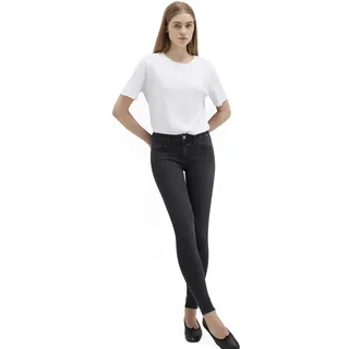 Mavi Damen Adriana Jeans, Smoke Brushed Street, Mid-Rise, Super Skinny, 28W 30L