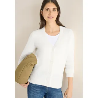 Cecil Cardigan in flauschiger Federgarn-Qualität, light greige