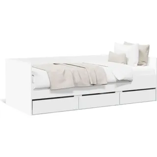 vidaXL Tagesbett mit Schubladen ohne Matratze Weiß 90x200 cm - Weiß