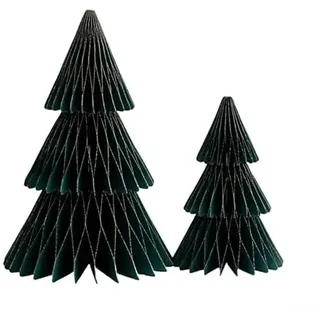 Niceminiwall Wabenpapier Weihnachtsbaum Weihnachtsbaum Tischschmuck Papier Weihnachtsdekoration Schrank Regal Ornament für Zuhause Neujahr Party Dekor (grün)