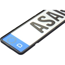 ASARAH Kennzeichenhalter rahmenlos, ohne lästige Werbung, einfache Installation - deutsche Kennzeichen, 520x110mm - 2er Set