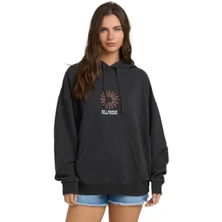 Hoodie BILLABONG "Sun & Waves", Damen, Gr. XS, schwarz sands, Obermaterial: 80% Walkfrottier / 20% Microfaser;, Sweatshirts Hoodie