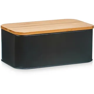Zeller Brotkasten Metall Schwarz
