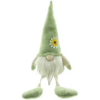 FRANK FLECHTWAREN Wichtel Blütenmütze, sitzend, Polyester, Kunstfell Maße: ca. Höhe sitzend 35 cm, inkl. Beine 53 cm