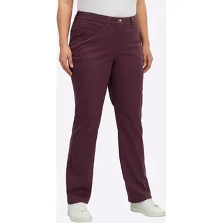 Funktionshose SHEEGO, Damen, Gr. 48, Normalgrößen, burgund, 98% Baumwolle, 2% Elasthan, unifarben, Hosen Funktionshose