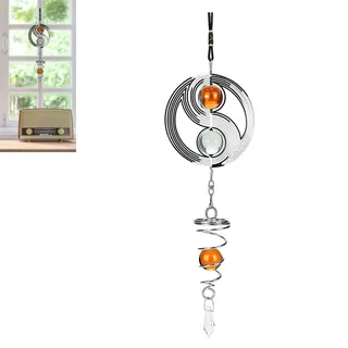 Yuemuop Edelstahl Windspiel,Elegante Rotierende Fenster Hängen, Elegante Rotierende Fenster Hängen,