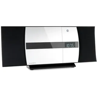 Bennett & Ross Ålesund Vertikal Stereoanlage mit CD/MP3-Player, USB und Bluetooth Silber
