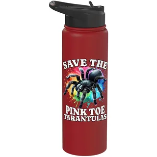 Tarantel Save The Pinkzeh Rosafuss Tarantel Stainless Steel Insulated Water Bottle