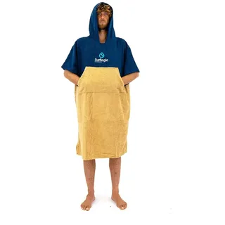 Surflogic Logo Poncho - Navy / Beige - One Size