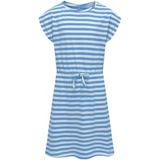 ONLY Mädchen Konmay S/S Dress Noos Jrs Jerseykleid, Provence/Stripes:cloud Dancer, 122-128 EU