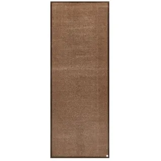 Barbara Becker Fußmatte Touch, Schmutzfangmatte waschbar, für Eingangsbereich Wohnungstür, Fußabstreifer, Türmatte, Braun, 67 x 170 cm