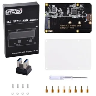 GeeekPi M.2 NVME SSD-Adapterplatine für Raspberry Pi 4 Modell B 1 GB / 2 GB / 4 GB / 8 GB