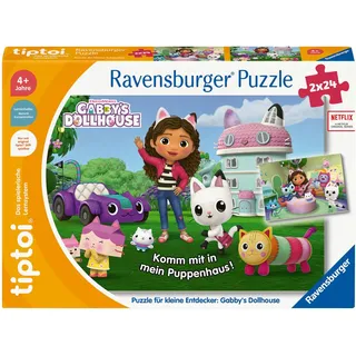 Ravensburger tiptoi Puzzle 00198 Puzzle für kleine Entdecker: Gabby’s Dollhouse, Kinderpuzzle ab 4 Jahren, für 1 Spieler