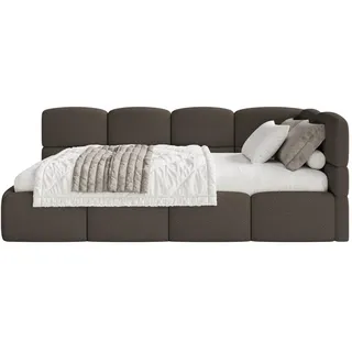 Selsey Jugendbett Cloudy rechts Bouclé Braun , Textil , 90x200 cm , Kinder- & Jugendzimmer, Jugendmöbel, Jugendbetten
