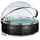 Black Leather Pool 450 x 122 cm inkl. Sandfilteranlage, Poolleiter, Reparaturset
