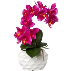 Bild Kunstorchidee »Deko-Orchidee Phalaenopsis im Keramiktopf«, pink