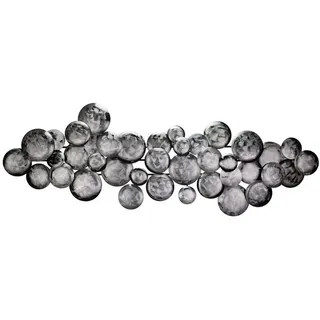 Kunstloft Wanddeko Silber 111/38 cm , Silberfarben , Metall , 2.6x38x7 cm , Bilder & Rahmen, Wanddeko