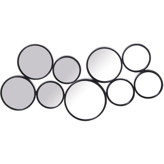 ESPEJO CIRCULOS METAL NEGRO_47X4X91CM, HIERRO