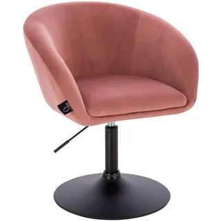 Svita Loungesessel Jamaika Samt Pink , Altrosa , Metall , 60x89x60 cm , Wohnzimmer, Sessel, Polstersessel